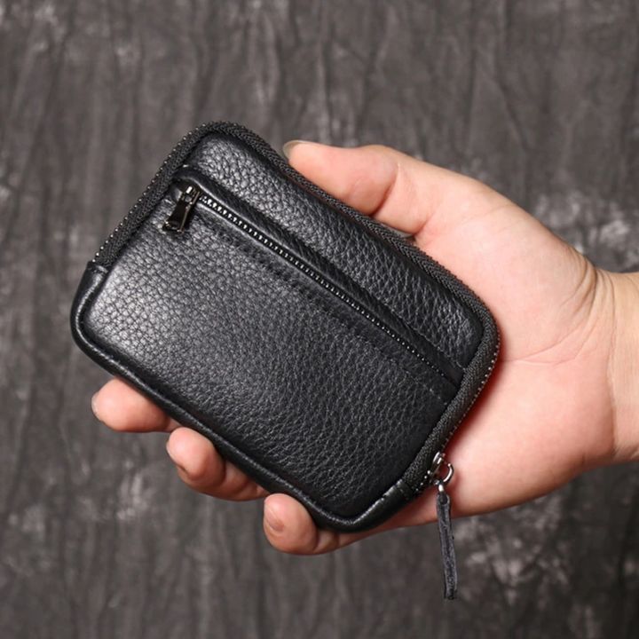 Genuine Leather Suitable for Men Women Pocket Wallets Mini