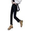 Smoke pipe jeans for women in Spring and Autumn 2024 new style this year's popular trend is baggy pants small 9 inch straight leg pants. 