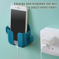 Wall Mounted Organizer Box Punch Free TV Remote Control Storage Mounted Phone Plug Wall Holder.