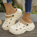 Chunky Platform Clogs Sandals Women 2024 Summer Thick Bottom Wedge Garden Shoes Woman Waterproof Anti Slip Beach Slippers Slides.