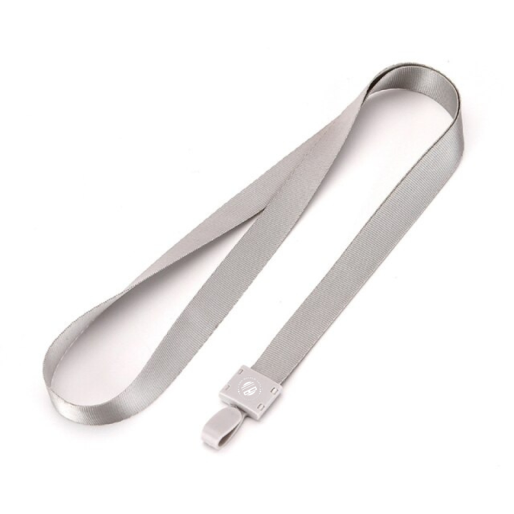 1PC Lace Lanyard Rope for ID Card Holder with Plastic Hook - Silver