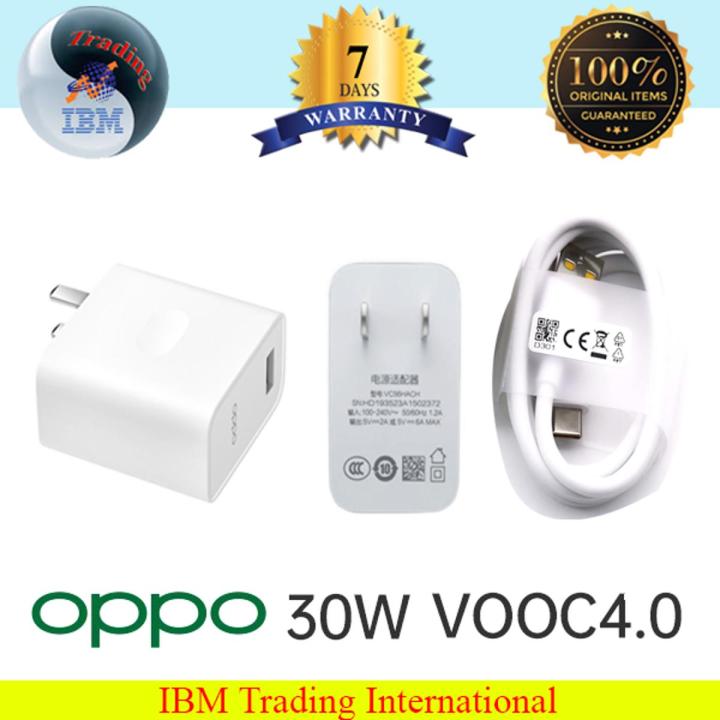 Oppo vooc 30W Fast Charger 4.0 TYPE-C 5V 2A / 5V 6A Max Fast Charging For OPPO Find X/R17/R17 Pro/K3/Realme X , nano 6z 5g And universal brands