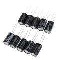 10 Pcs black 2200uF 25V Radial Aluminum Electrolytic Capacitors 1.3*1.3*2.1cm - black.