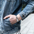 10.5mm Width High Polished Tungsten Carbide Bracelet with Magnet Stones Germanium for Men Jewelry, Engraving,.