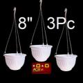 White Hanging Tob 8 Inchi 3 Pcs. 