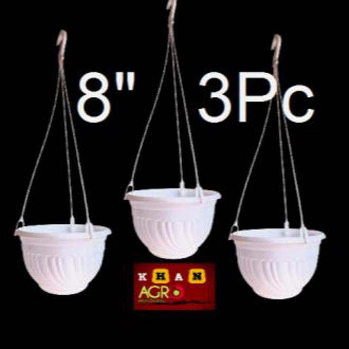 White Hanging Tob 8 Inchi 3 Pcs