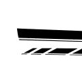 2Pcs Car-Styling Side Auto Body Side Strips Vinyl Decal Stickers for Transporter T4 T5 T6 Van.