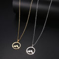 Dainty Non Tarnish 18K Gold Silver Plated Stainless Steel Women Circle Peak Mountain Range Pendant Necklace Jewelry. 