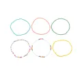 FZ0251 Naizhu Middle East India Style Jewelry Mix and match colorful rice bead anklets, multi-layered bungee string beaded footlets. 