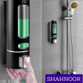 Black Hand Wash Soap Dispenser for Bathroom Wall Mounted Plastic ABS 400 ML. 