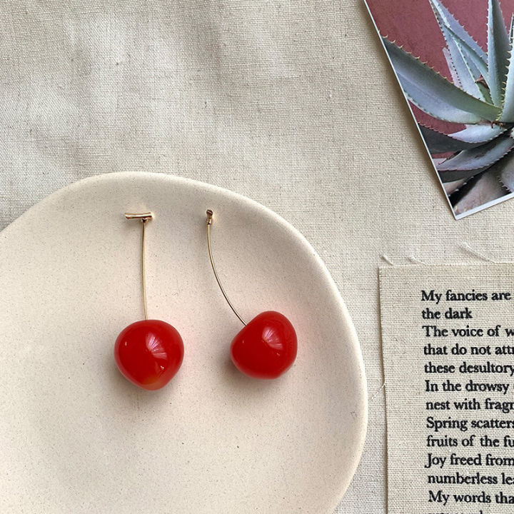 Korean%20Cute%20Cherry%20Fruit%20Shaped%20Drop%20Earrings%20For%20Women%20Sweet%20Temperament%20Girls%20Unusual%20Earrings%20Party%20Jewelry%20Gifts%20-%20Image%205