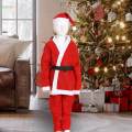 Children Santa Claus Costume Dress up with Hat for Festive New Year Carnival Years Old Boy. 