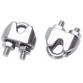 2mm 1/16 Inch Stainless Steel Wire Rope Cable Clamp Fastener 12pcs. 