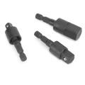 3Pcs Power Drill Socket Set Hex Shank Impact Driver Adapter 360 Degree Rotatable.