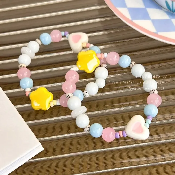 Sweet%20and%20Colorful%20Beaded%20Bracelet%20with%20Heart%20and%20Star%20Charms,%20Cute%20Gift%20for%20Girls%20Who%20Love%20Candy%20Colors%20Perfect%20Accessory%20-%20Image%202