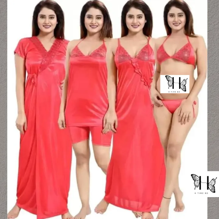 6%20part%20Night%20Dress%20Silk%20Color%20Nighty%20Comfort%20Sleeping%20Dress%20pink%20purple%20blue%20misty%20%20Red%20Color%20Indian%20Silk%20Super%20Soft%20and%20elegan%20night%20hot%20romantic%20dress%20for%20women%20bikini%20penty%20gaown%20semis%20pants%20tops%20nighty%20%20silk%20dress%20for%20girl%20-%20Image%205
