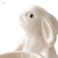 Ceramic Rabbit Egg Cup Kitchen Gadget Dinnerware Easter Bunny.