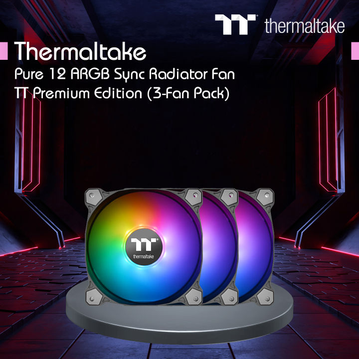 Thermaltake%20Pure%2012%20ARGB%20Sync%20Radiator%20Fan%20TT%20Premium%20Edition%20(3-Fan%20Pack)%20-%20Image%202