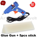 Mini Hot Melt Glue Gun - 20 W with 5 pcs Glue Stick.