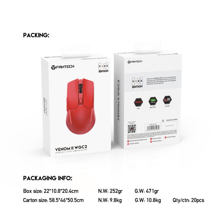 FANTECH%20WGC2%20VENOM%20II%20VIBE%20%202.4G%20Wireless%20Gaming%20Mouse%20Pixart%203212%202400DPI%20RGB%20Rechargeable%20Mouse%20Ergonomic%20Mice%20Gaming%20Gammer%20For%20Laptop%20PC%20Red%20-%20Image%209