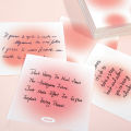 【Value Bundle】 50 Sheets/Book Artistic Fancy Gradient Color Memo Pads Cute Kawaii Pink Sticky Notes Post Hand Account Notepads Aesthetic Stationery Gift. 