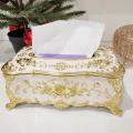 Luxury Tissue Box Napkin Holder Alloy Tissue Box For Bedroom Paper Box. 