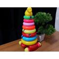 Rainbow Colour Pyramid Ring Puzzle Toy for early Learning Baby - Baby Toys - Baby Toys. 