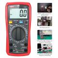 UNI-T UT890C Digital Multimeter True RMS Handheld Mini Universal Meter AC DC Voltmeter Ammeter High Accuracy Measure AC/DC Voltage Current Resistance Capacitance Frequency Temperature Diode Tester. 