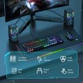Computer Speakers 2.0 Stereo Volume Control with Rgb Lights USB Powered Gaming Speakers for Desktop/Phone/. 