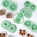 Non-Stick 2-Cavity Doughnut Baking Mold DIY Silicone Silicone Baking Pan Cake Mold Muffins.