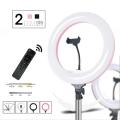 LED Ring Light 5600K 36w Photo Studio 14 inchi Lamp Photography Dimmable For Yoytube Video Makeup with Remote control phone Holder.