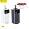 Awei P42K Power Bank 50000mAh Portable Powerbank For PD Fast Charger. 