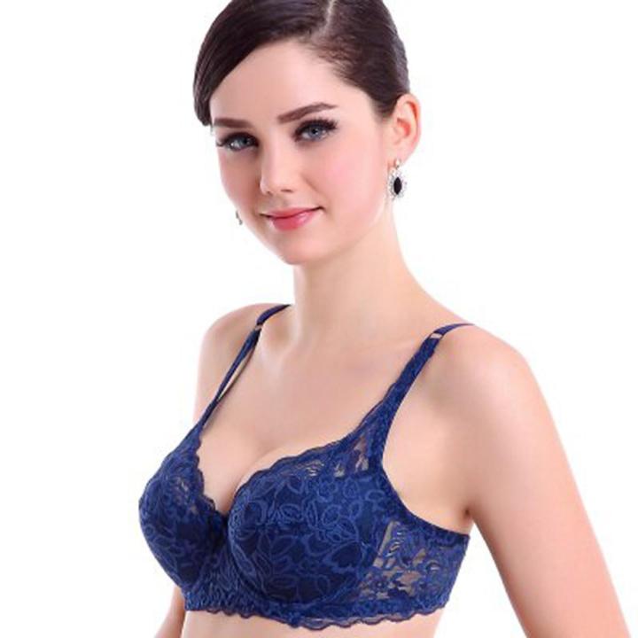 Transparent big size bra 34 36 38 40 42 44 46 B C D cup Brand  women how out lace  push up bra ladies Lingeries C306