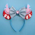 Disney Stitch Cartoon Headband Stretchy Girls Hair Accessories Anime Figure cosplay Hair band Children Birthday Party Gift toy.