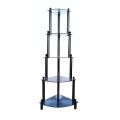 Glass Corner Blue 5 Step Rack By Furnizone - Book Shelf.