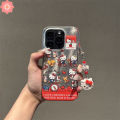 Trend Brand Cartoon Cute Hello Kitty Feather Yarn Case Compatible for IPhone 15 13 14 11 12 Pro Max 7Plus 15 14 7 8 Plus XR X XS Max SE 2020 Luxury 3D DIY Bow Knot Soft Case.