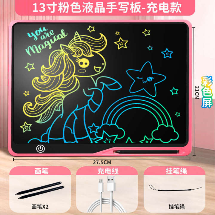Children's%20LCD%20drawing%20board%20rechargeable%20baby%20home%20handwriting%20graffiti%20small%20blackboard,%20electronic%20writing%20board,%20color%20toy%20-%20Image%207