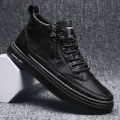 【selevn roind】 Men Boots Winter High Top Leather Shoes Fashion Cotton Shoes Fashion Ankle Boots Business Casual Outdoor Shoes Male Sneakers New.