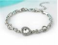 Titanic Heart of Ocean Bracelets for Women Peach Heart Blue Crystal Zircon Bracelets Female Wedding Engagement Jewelry - Breslet For Women - Bracelet For Women. 