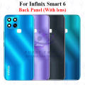 For Infinix Smart 6 Back Panel/Backshell/ Casing +Camera Lens + Side Button  With Logo-All Colors Available. 