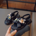 Girls' sandals summer 2023 korean version of little girls foreign flower princess shoes middle and big children's open-toed beach shoes tide. 