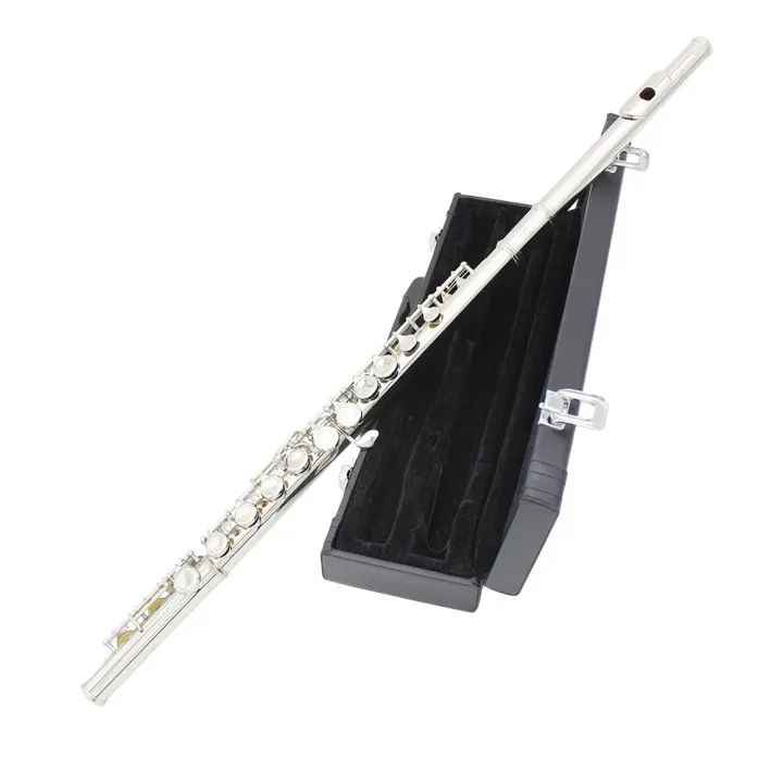 Western%20Concert%20Flute%20Cupronickel%20Plated%20Silver%2016%20Holes%20C%20Key%20Woodwind%20Instrument%20-%20silver%20-%20Image%202