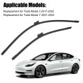 Windshield Wiper Blades, 26in and 19in Front Windshield Wipers Multi Gear Speed Adjustment Flexible  for Model Y. 