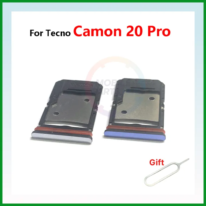 Tecno%20Camon%2020%20CK6/20%20Pro%20CK7n%20Sim%20Tray%20Micro%20SD%20Card%20Slot%20with%20Sim%20Ejector%20Pin%20Replacement%20Part%20-%20Image%203