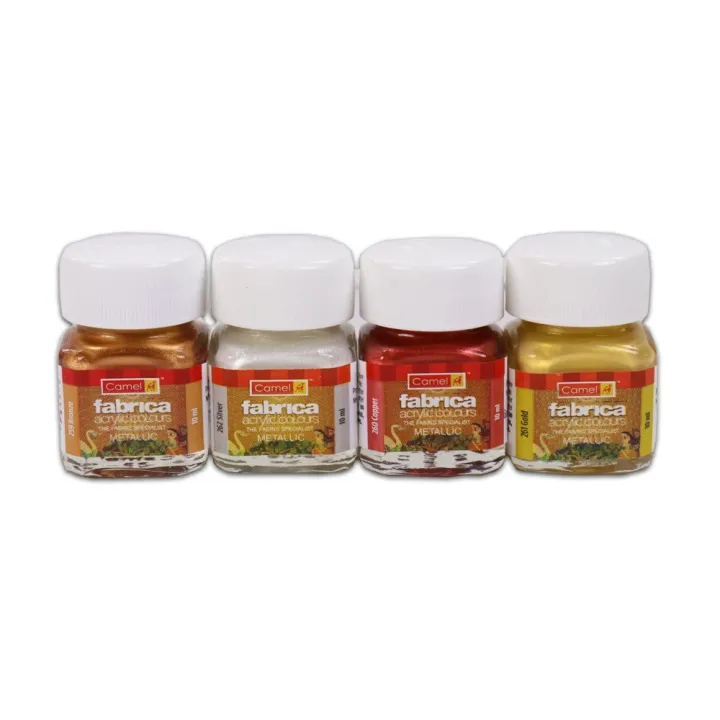 Camel%20Fabrica%20Metallic%20Acrylic%20Color%2010%20ml%20x%204%20Shades%20-%20Image%203