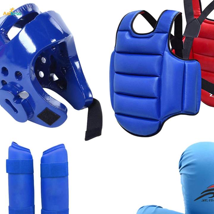 4%20Pieces%20Karate%20Sparring%20Gear%20Thickened%20Boxing%20Gloves%20Vest%20-%20Image%206