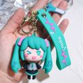 Hatsune Miku Keychain Anime Figure 6Cm Pvc Key Chain Ornaments Gifts Pendant Couplen Cute Doll Car Bag Keyring Birthday Gift.