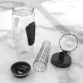 2X 1000Ml/32Oz Fruit Infusing Infuser Water Bottle Plastic Sports Detox Health Black. 