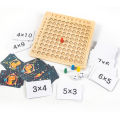 Wooden Multiplication Board Educational Multiplication Game Board For Learning.