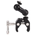 Multi-Function Ball Head Adapter Arm Mount with Adjustable Clamp Accessory for Cameras.